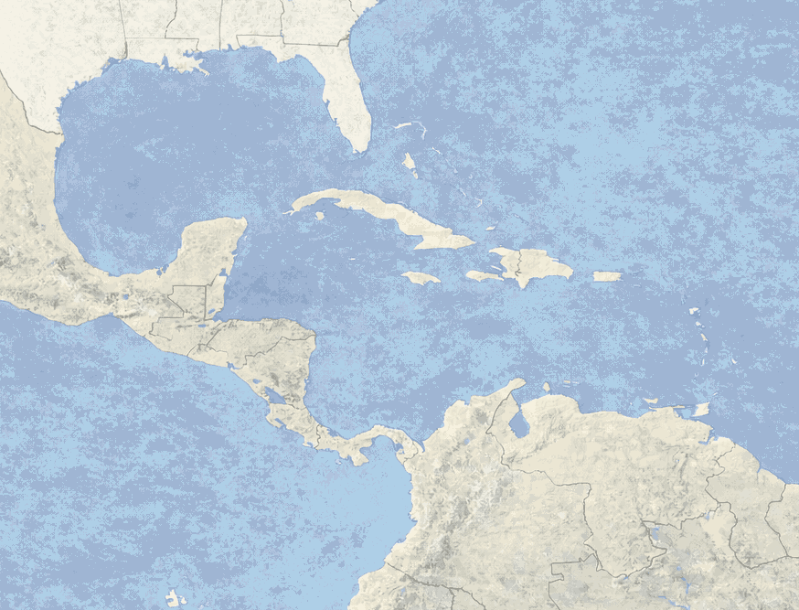 Landkarte der Karibik